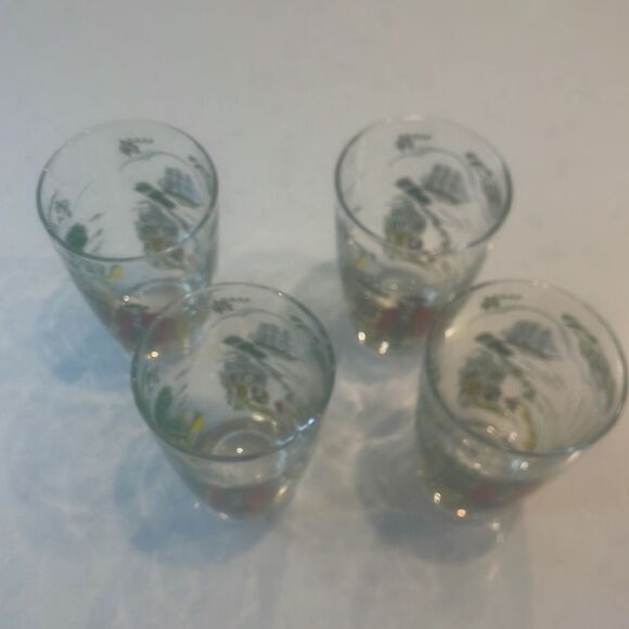 Glenmore drinking glasses 4 included in sale, fun for your bar collection gift? - Picture 2 of 7